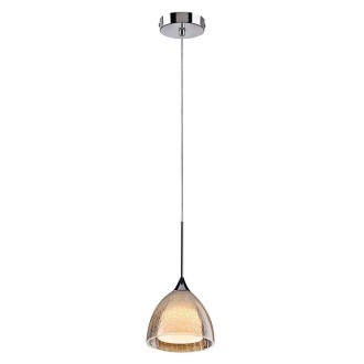 OBSESS 09011 5W COB LED Mini Pendant with Crack Glass Shade and Aluminium Trim, Polish Chrome OBSESS 09011 5W COB LED Mini Pendant with Crack Glass Shade and Aluminium Trim, Polish Chrome