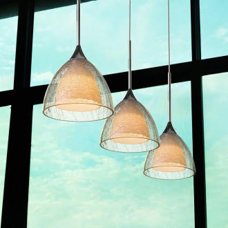 OBSESS 09011 5W COB LED Mini Pendant with Crack Glass Shade and Aluminium Trim, Polish Chrome OBSESS 09011 5W COB LED Mini Pendant with Crack Glass Shade and Aluminium Trim, Polish Chrome