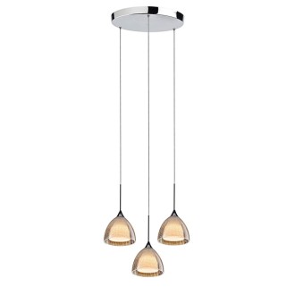 OBSESS 09011 5W COB LED Mini Pendant with Crack Glass Shade and Aluminium Trim, Polish Chrome OBSESS 09011 5W COB LED Mini Pendant with Crack Glass Shade and Aluminium Trim, Polish Chrome