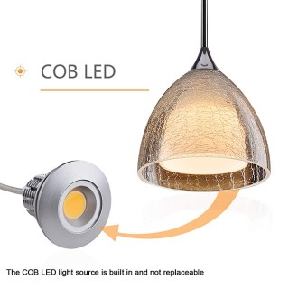 OBSESS 09011 5W COB LED Mini Pendant with Crack Glass Shade and Aluminium Trim, Polish Chrome OBSESS 09011 5W COB LED Mini Pendant with Crack Glass Shade and Aluminium Trim, Polish Chrome