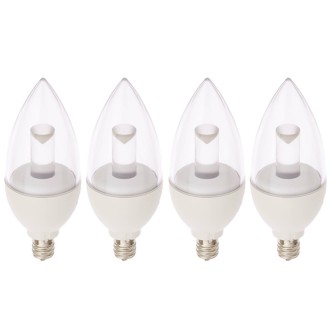 UL Dimmable 4.5-Watt E12 Candelabra LED Omnidirectional Light Bulb (4-Pack)