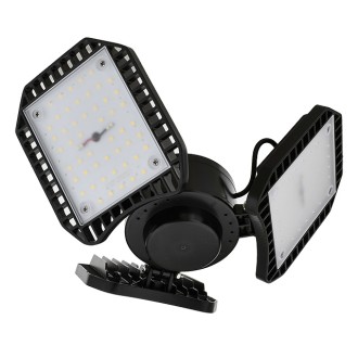 100-Watt LED Foldable Garage Shop Ceiling Light with 3 Adjustable Panels and E26/E37 Base, ETL-Listed, Daylight 5000K