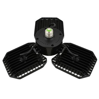 100-Watt LED Foldable Garage Shop Ceiling Light with 3 Adjustable Panels and E26/E37 Base, ETL-Listed, Daylight 5000K