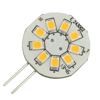 G4 Base Side Pin Disc Type 1.5W LED Bulb with 9xSMD2835 12V AC/DC