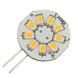 G4 Base Side Pin Disc Type 1.5W LED Bulb with 9xSMD2835 12V AC/DC
