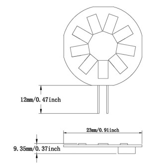 G4 Base Side Pin Disc Type 1.5W LED Bulb with 9xSMD2835 12V AC/DC