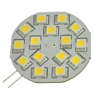 G4 Base Side-Pin Disc Type Large 3W LED Light Bulb with 15xSMD5050 12V AC/DC