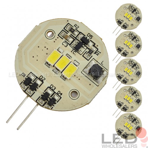 trolley bus glas Lake Taupo G4 Base Side-Pin 3-LED Disc Type Bulb with Heat Sink (6-Pack) (Final Sale)  | LEDwholesalers