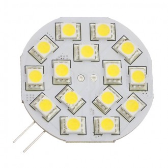 G4 Base Side-Pin Disc Type Large 3W LED Light Bulb with 15xSMD5050 10-30VDC