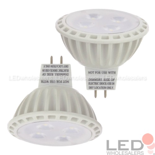 MR16 UL 5W (35W Equivalent) LED Spot Light with Interchangeable Wide Angle  Flood Lens 12V AC/DC (2-Pack)