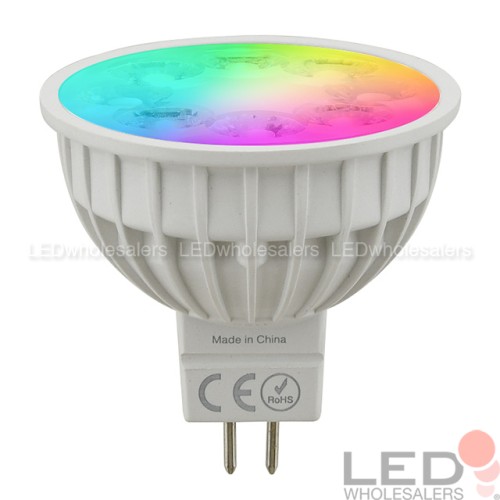 Sophie Fælles valg Formode 12V AC/DC 4W LED Color-Changing RGB+CCT 25º MR16 Spot Light Bulb 2.4GHz RF  | LEDwholesalers