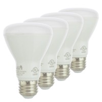 UL BR20 Dimmable LED Light Bulb E26 7.5-Watt (4-Pack)