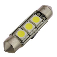 37mm Festoon High Power LED Light Bulb with 3xSMD5050 10-30V DC, Bright White