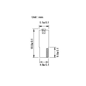 T5 74 Mini-Wedge LED Bulb with 3xSMD3528 12VDC (10-Pack)