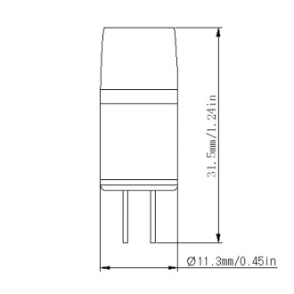 G4 Base JC Type Omnidirectional 1W LED Light Bulb 10-30VDC (5-Pack)