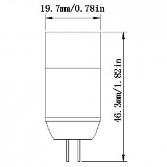 G4 Base Omnidirectional 2-Watt LED Light Bulb 12-Volt AC/DC or 10-30V DC