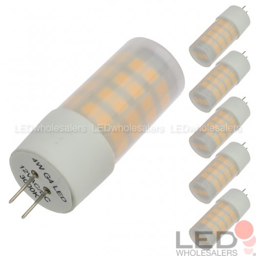 Lam redden jas G4 Base 4W LED Light Bulb with Translucent Cover 12V AC/DC, ETL-Listed  (6-Pack) | LEDwholesalers
