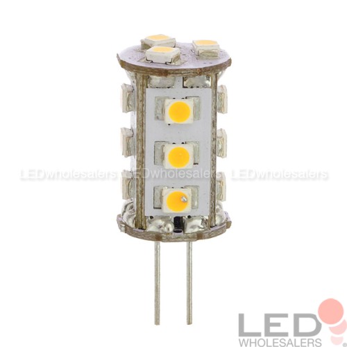 Tower Type G4 12V LED Bulb with 15xSMD3528 for RV Camper Boat Marine | LEDwholesalers