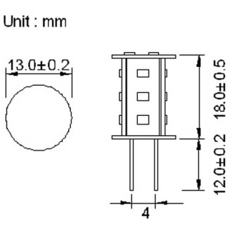 Tower Type G4 12V AC/DC LED Bulb with 15xSMD3528 for RV Camper Trailer Boat Marine