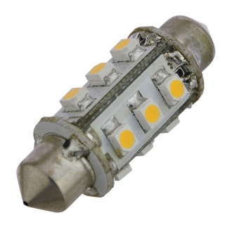 37mm Festoon LED Light Bulb with 12xSMD3528 12VDC 1.3W