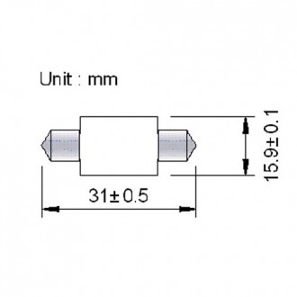 31mm Festoon LED Bulb with 4xSMD5050 10-30V DC