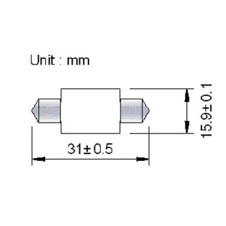 31mm Festoon LED Bulb with 4xSMD5050 10-30V DC