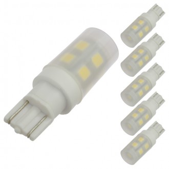 T10 Wedge Base Omnidirectional 1.5-Watt LED Light Bulb with Translucent Cover 12V AC/DC, ETL-Listed (6-Pack)