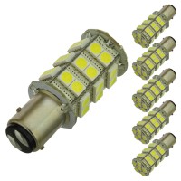 BAY15d 1157 Dual Contact Offset Pins LED Brake Light Bulb with 36xSMD5050 (6-Pack)