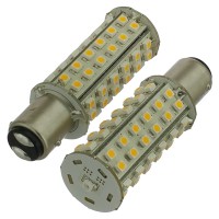 BAY15d Bayonet Tower Type LED Navigation Bulb with 60xSMD3528 and Photo Sensor (2-Pack)