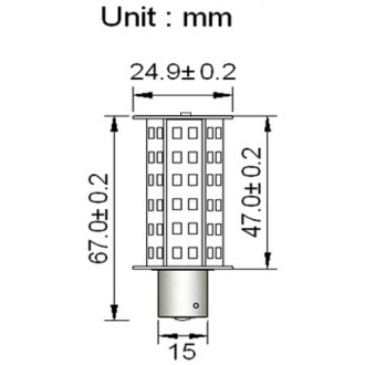 BA15d Bayonet Tower Type LED Navigation Bulb with 60xSMD3528 and Photo Sensor (2-Pack)