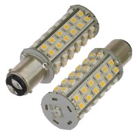 BA15d Bayonet Tower Type LED Navigation Bulb with 60xSMD3528 and Photo Sensor (2-Pack)