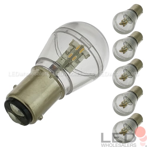 Dual Contact Offset Pins Bayonet Base S8 0.7W LED Bulb 10-30V (6-Pack) | LEDwholesalers