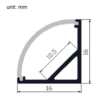 Black Anodized Aluminum Channel System with Dark and Milky Covers, End Caps, and Mounting Clips for LED Strip Installations, Angled V-Shape, Pack of 10x 78" Segments