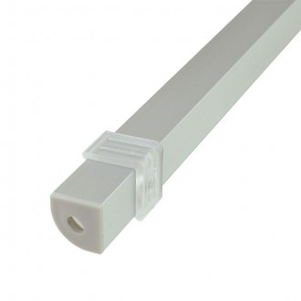 Aluminum Channel System with Cover, End Caps, and Mounting Clips, for LED Strip Installations, Angled V-Shape, Pack of 5x 39" or 10x 94" Segments