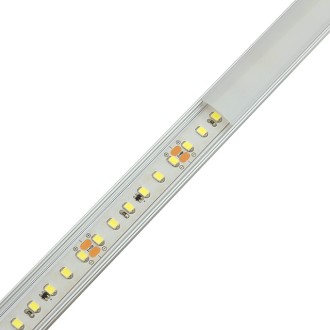 Aluminum Channel System with Cover, End Caps, and Mounting Clips, for LED Strip Installations, Standard U-Shape, Pack of 5x 39" or 10x 94" Segments