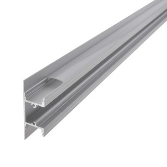 Aluminum Channel System with Cover, End Caps, and Mounting Clips, for LED Strip Installations, Up/Down Indirect Molding Style, Pack of 5x 1m Segments