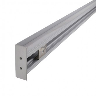 Aluminum Channel System with Cover, End Caps, and Mounting Clips, for LED Strip Installations, Up/Down Indirect Molding Style, Pack of 5x 1m Segments