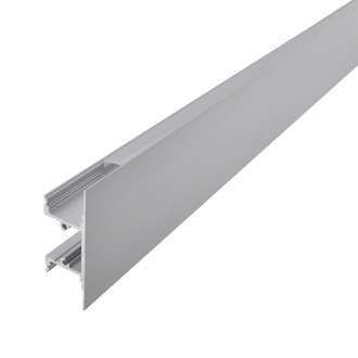 Aluminum Channel System with Cover, End Caps, and Mounting Clips, for LED Strip Installations, Up/Down Indirect Molding Style, Pack of 5x 1m Segments