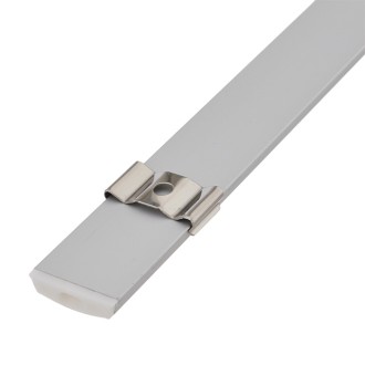 Aluminum Channel System with Cover, End Caps, and Mounting Clips, for LED Strip Installations, Ultra-Thin Bendable, Pack of 5x 1m Segments