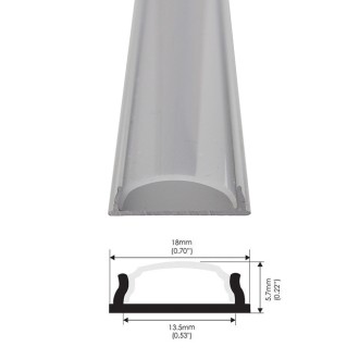 Aluminum Channel System with Cover, End Caps, and Mounting Clips, for LED Strip Installations, Ultra-Thin Bendable, Pack of 5x 1m Segments