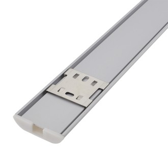 Aluminum Channel System with Cover, End Caps, and Mounting Clips, for LED Strip Installations, Extra-Wide, Pack of 5x 1m Segments