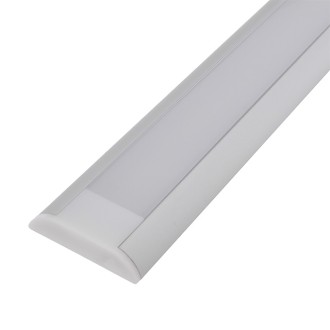 Aluminum Channel System with Cover, End Caps, and Mounting Clips, for LED Strip Installations, Extra-Wide, Pack of 5x 1m Segments