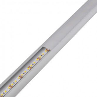 Aluminum Channel System with Cover, End Caps, and Mounting Clips, for LED Strip Installations, Extra-Wide, Pack of 5x 1m Segments