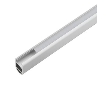 Aluminum Channel System with Cover, End Caps, and Mounting Clips, for LED Strip Installations, Coat Rod, Pack of 5x 1m Segments