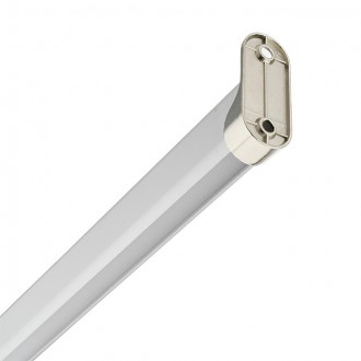 Aluminum Channel System with Cover, End Caps, and Mounting Clips, for LED Strip Installations, Coat Rod, Pack of 5x 1m Segments