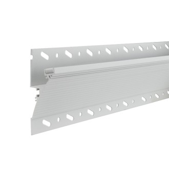 10-ft Aluminum Channel System with Cover and End Caps for LED Strip Installations - Mud-In Cove