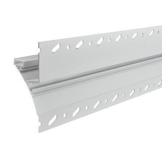 10-ft Aluminum Channel System with Cover and End Caps for LED Strip Installations - Mud-In Cove