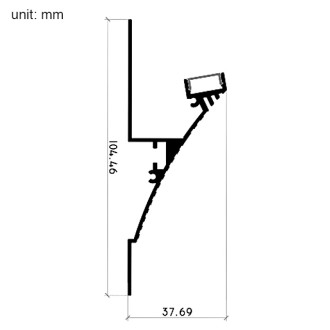 10-ft Aluminum Channel System with Cover and End Caps for LED Strip Installations - Mud-In Cove