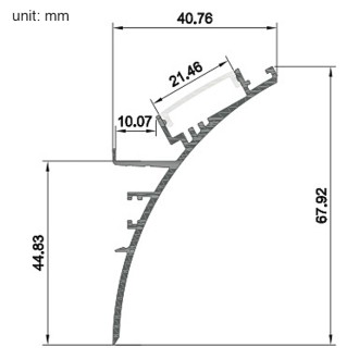 10-ft Aluminum Channel System with Cover, End Caps, and Mounting Clip, for LED Strip Installations - Surface-Mount Cove