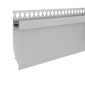 9.8-ft Aluminum Channel System with Cover and End Caps for LED Strip Installations - Mud-In Recessed Toe-Kick